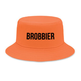 Bob orange - Brobbier - Bob de pêcheur en coton taille unique