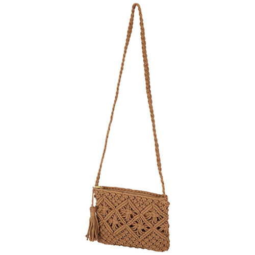 Sac bandoulière tressé Sarlini - Crossbody bag brun