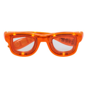 Lunettes de fête LED orange - Lunettes de festival avec 3 modes lumineux