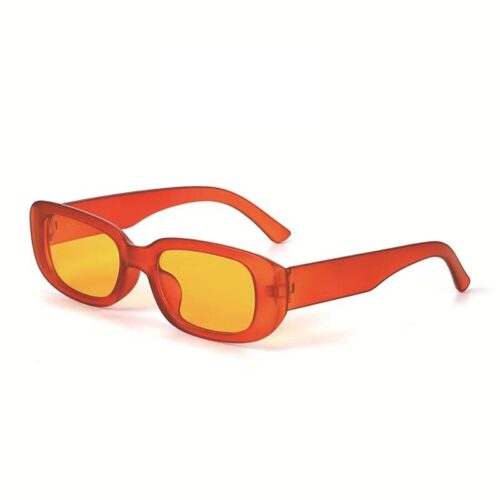 Lunettes de fête classiques à monture épaisse - Orange foncé avec verres orange