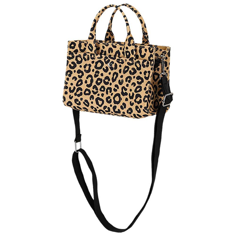 Sac à main Sarlini imprimé léopard - Sac bandoulière marron – Image 4