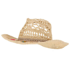 Chapeau de cowboy en paille Beechfield 57 cm - Naturel