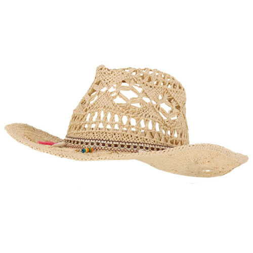 Chapeau de cowboy en paille Beechfield 57 cm - Naturel