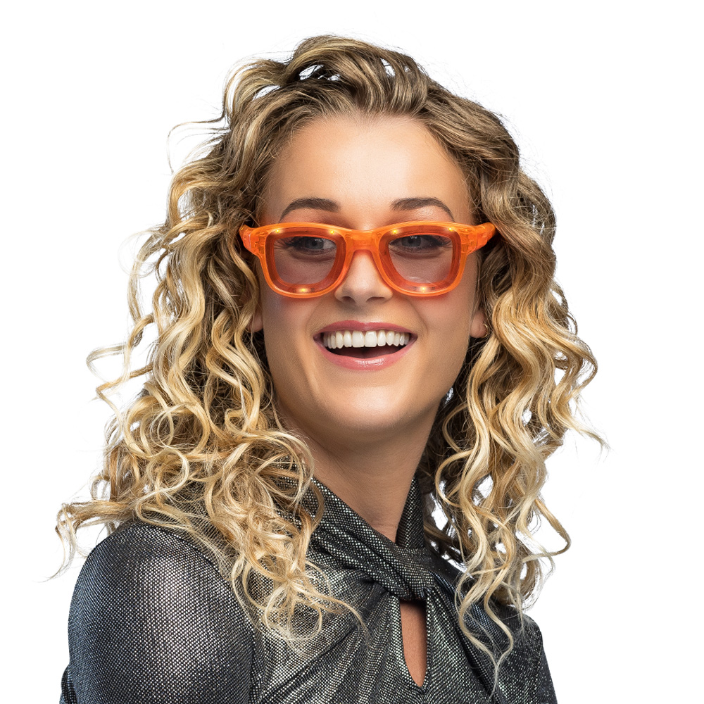 Lunettes de fête LED orange - Lunettes de festival avec 3 modes lumineux – Image 8