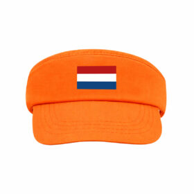Visière orange avec fermeture velcro - Drapeau néerlandais