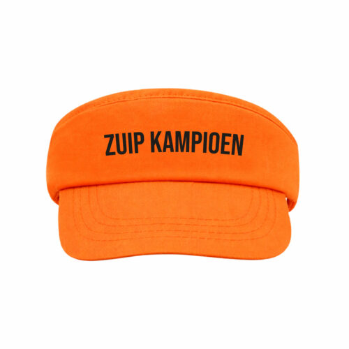 Visière orange avec fermeture velcro - Zuip Kampioen