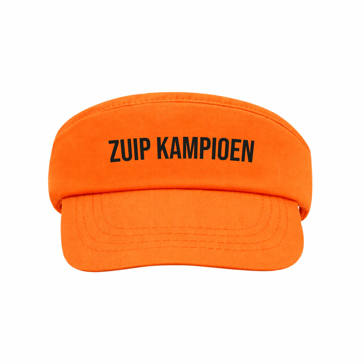 Visière orange avec fermeture velcro - Zuip Kampioen