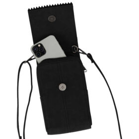 Sarlini pochette téléphone simili cuir - Sac bandoulière pour téléphone - Noir