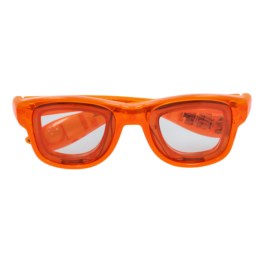 Lunettes de fête LED orange - Lunettes de festival avec 3 modes lumineux – Image 3