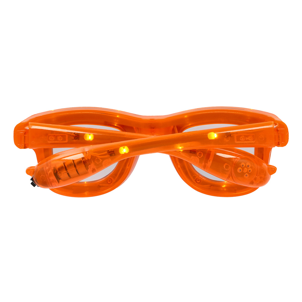 Lunettes de fête LED orange - Lunettes de festival avec 3 modes lumineux – Image 2