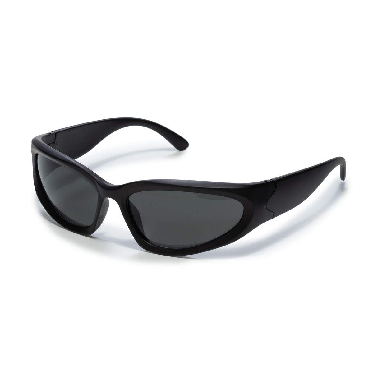Lunettes de soleil modèle sportif noir - Avec verres noirs