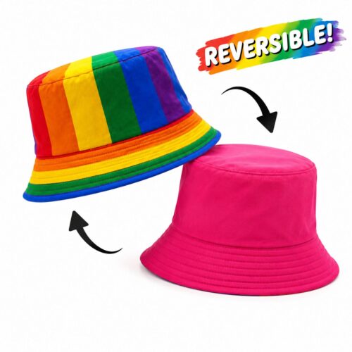 Yucka reversible bucket hat - Pride regenboog - 58 cm