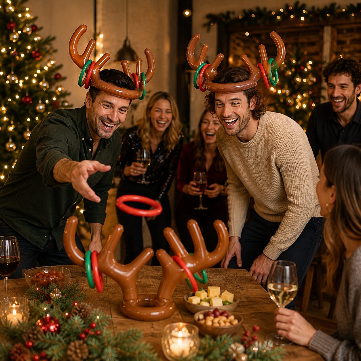 Jeu de lancer d’anneaux renne – Jeu de Noël pour l’apéro de Noël – Image 5
