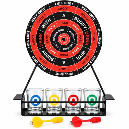 Magnetisch Dart Drankspel met 4 Shotglazen – Drinking Darts Partyspel voor Volwassenen