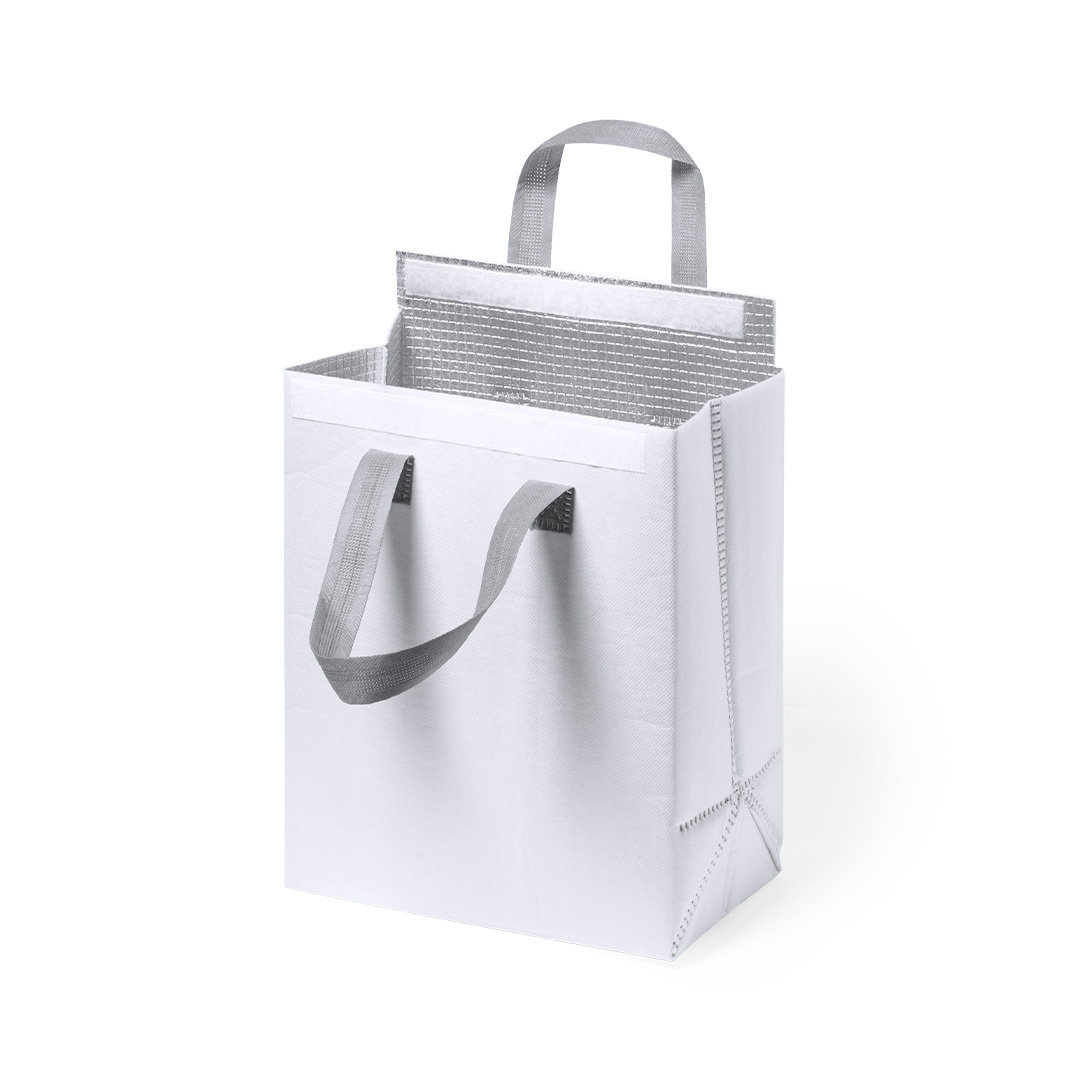 Koeltas met klittenbandsluiting en draaghengsels - 5 liter - 23 x 29 cm - Wit