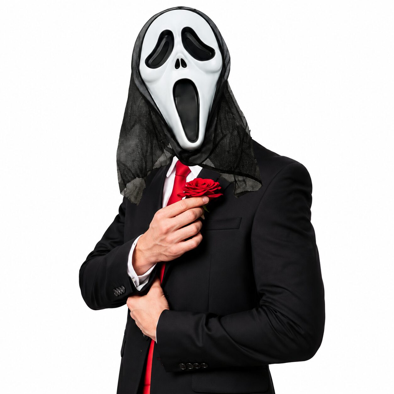 Scream masker - Halloween - 30 x 16 cm – Image 2
