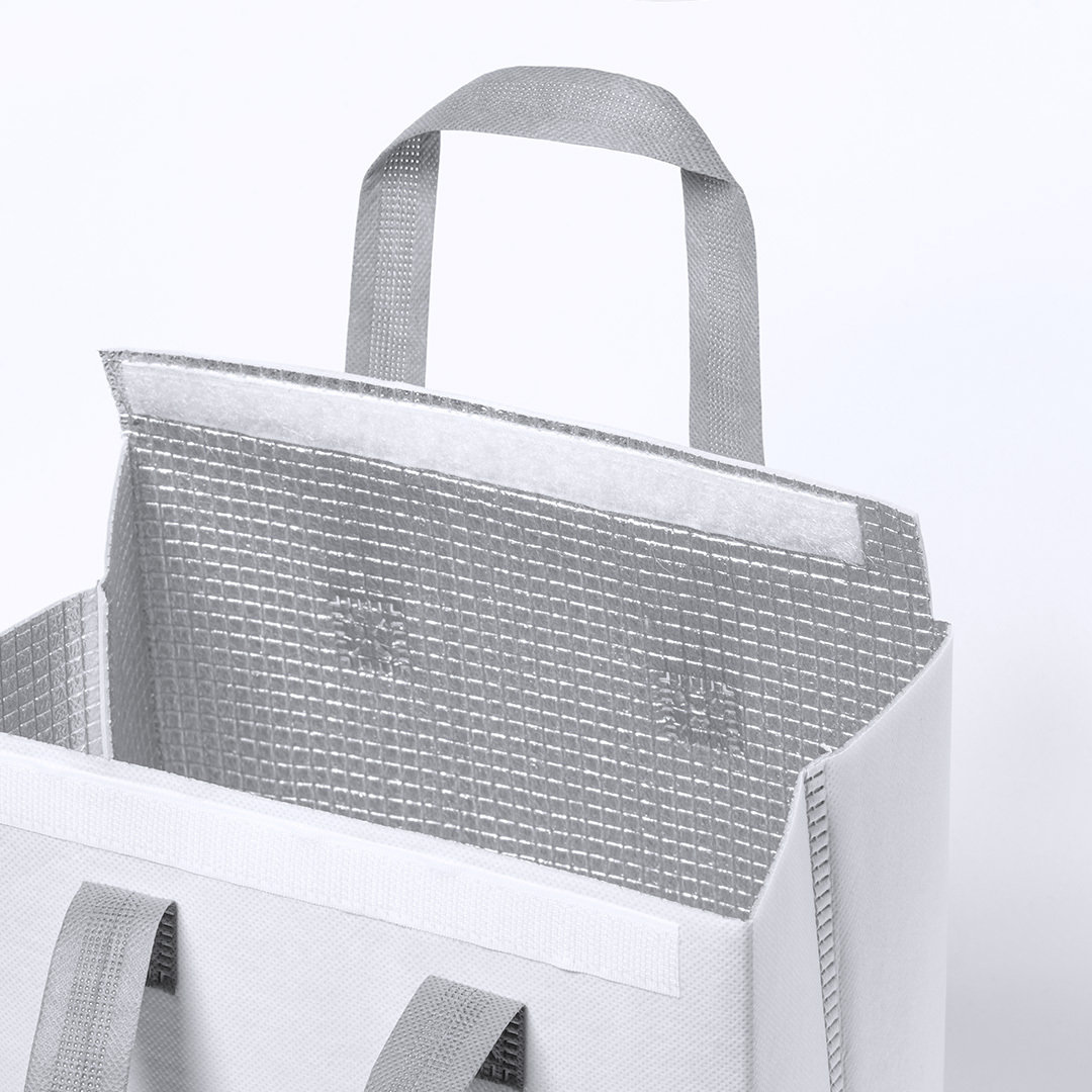 Koeltas met klittenbandsluiting en draaghengsels - 5 liter - 23 x 29 cm - Wit – Image 5
