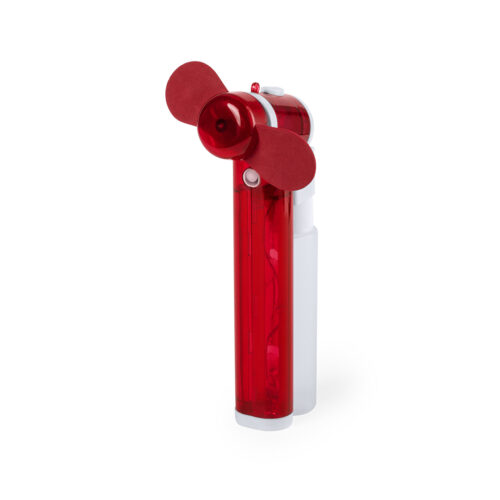 Handventilator met Vernevelaar - Draagbare Mini Ventilator met Sprayfunctie - 35 ml - Rood
