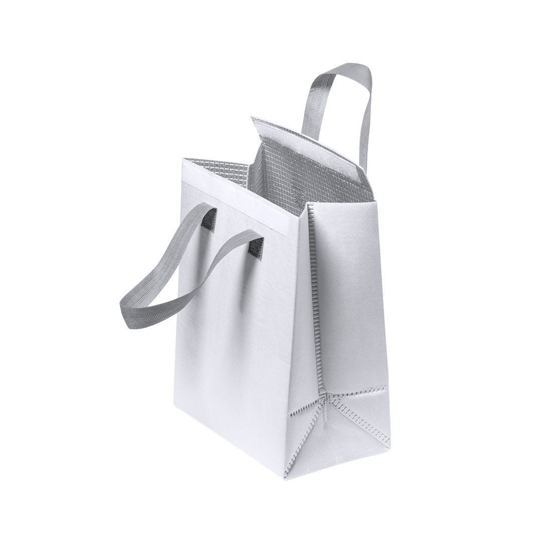 Koeltas met klittenbandsluiting en draaghengsels - 5 liter - 23 x 29 cm - Wit – Image 3